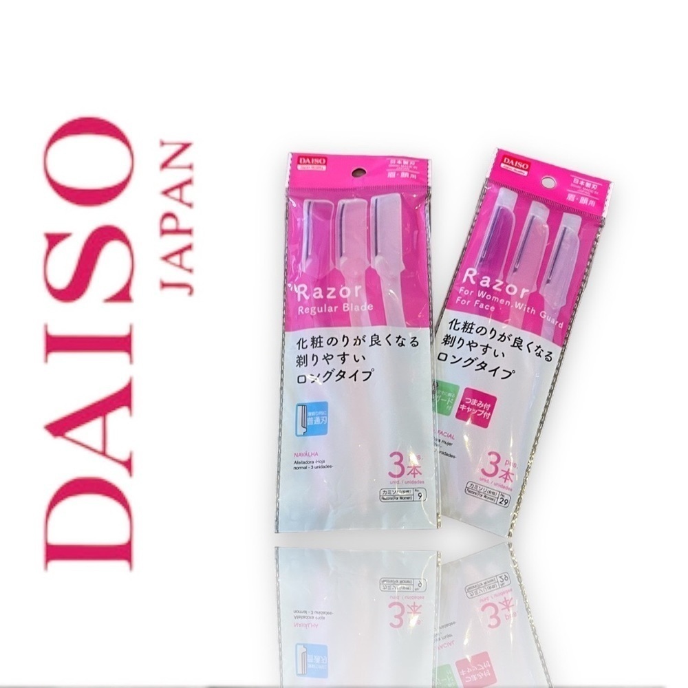 New daiso 2 x 3 pack facial razors​​